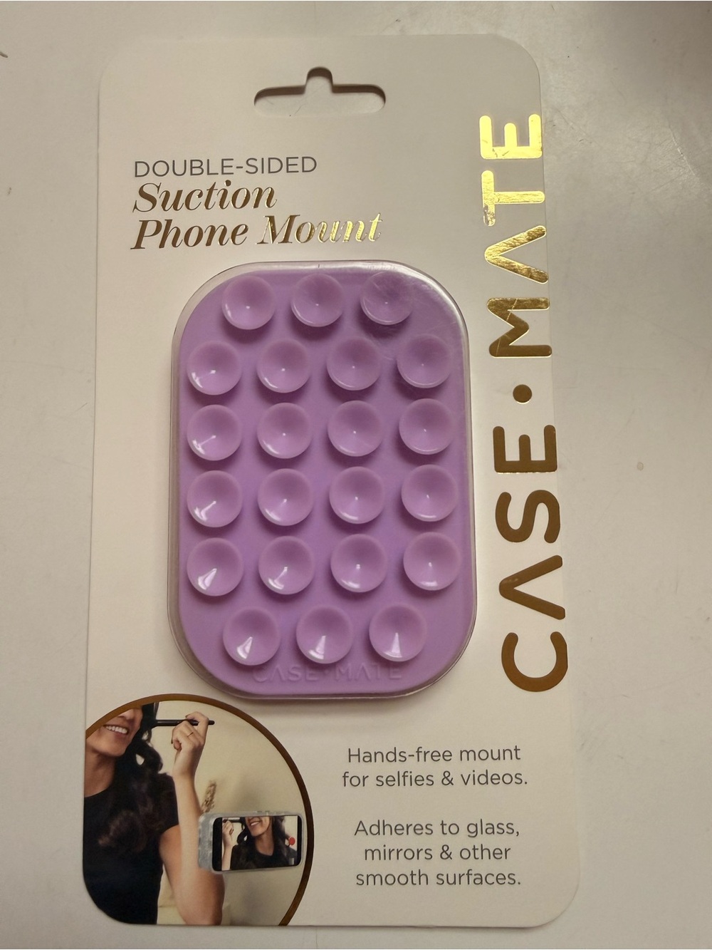 case-mate Double-Sided Suction Phone Mount — Lavender